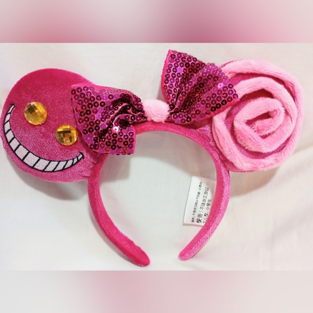 Disney Cheshire Cat Headband Mickey Mouse Ears Alice in Wonderland Rare